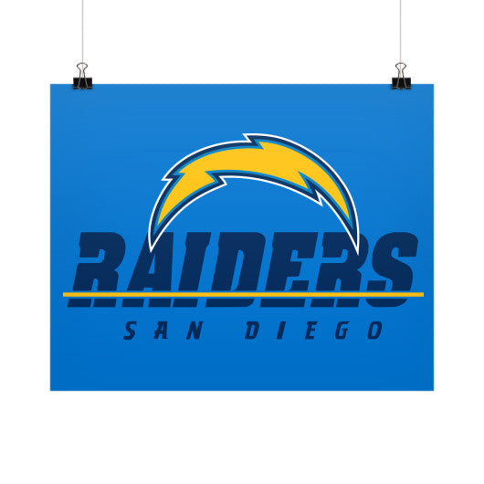 San Diego Raiders High Quality Poster